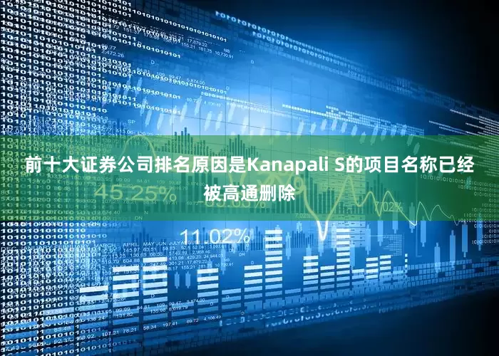 前十大证券公司排名原因是Kanapali S的项目名称已经被高通删除