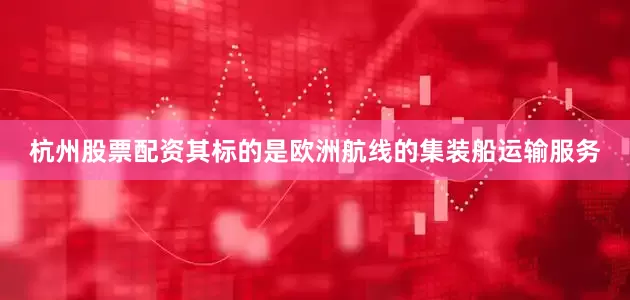 杭州股票配资其标的是欧洲航线的集装船运输服务