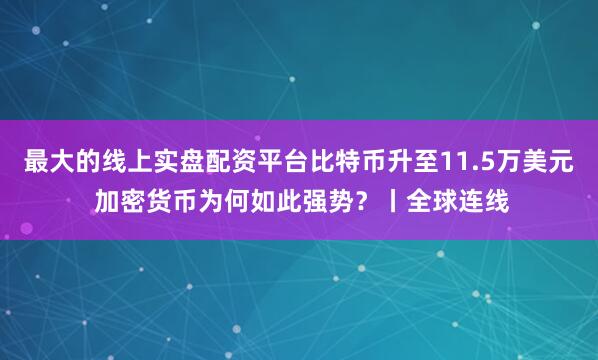最大的线上实盘配资平台比特币升至11.5万美元 加密货币为何如此强势？丨全球连线